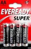 Батарейка Eveready Super LR6 FBS4 4шт***